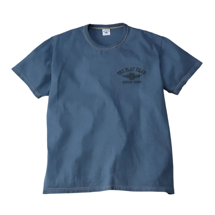 FN-THC-202 Flying Wheel Tee Blue - 1