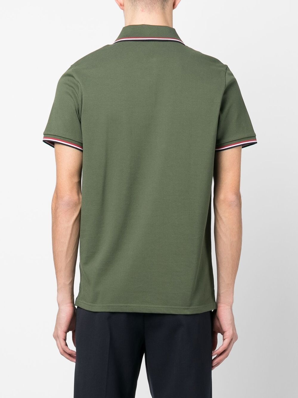 chest logo-patch detail polo shirt - 4
