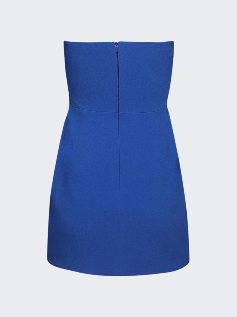 David Koma Crystal Brooch Hourglass Shape Mini Dress Blue And Silver outlook