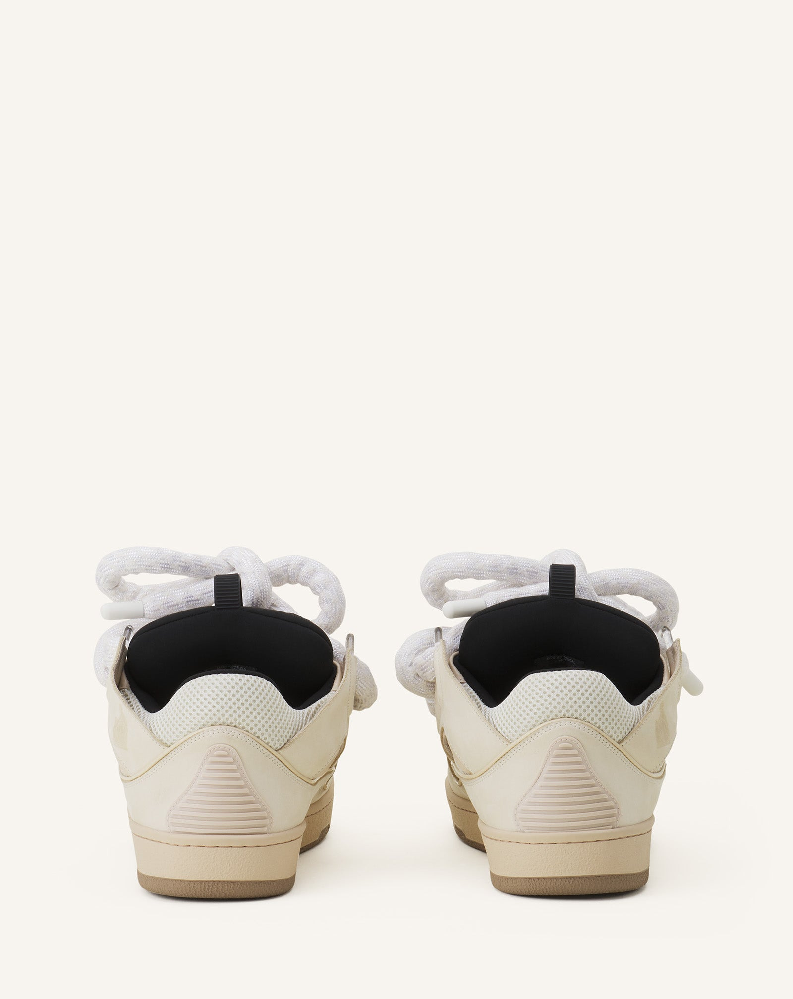 CURB SNEAKERS IN LEATHER WITH SNAKE LACES - 3