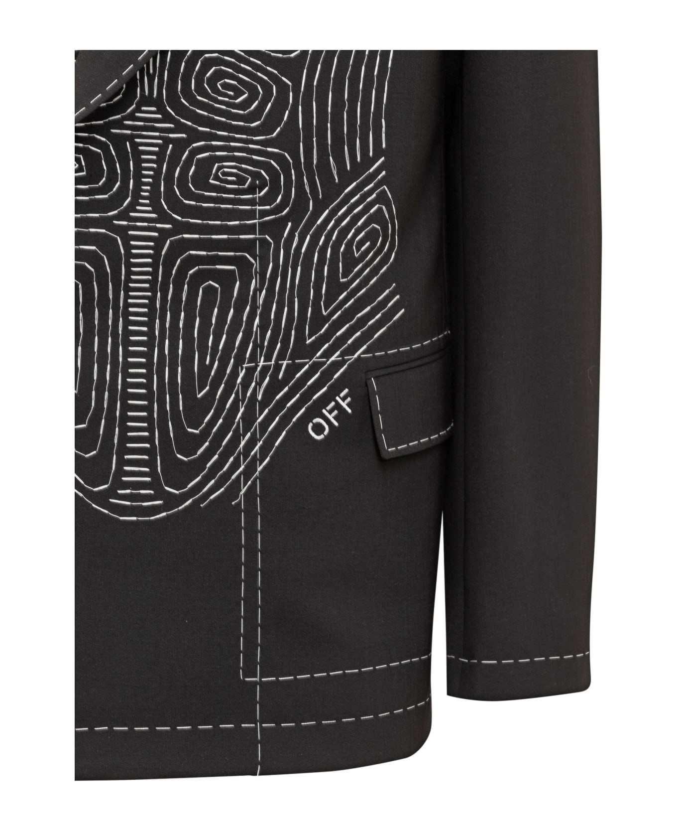 Body Stitch Tuxedo Jacket - 4