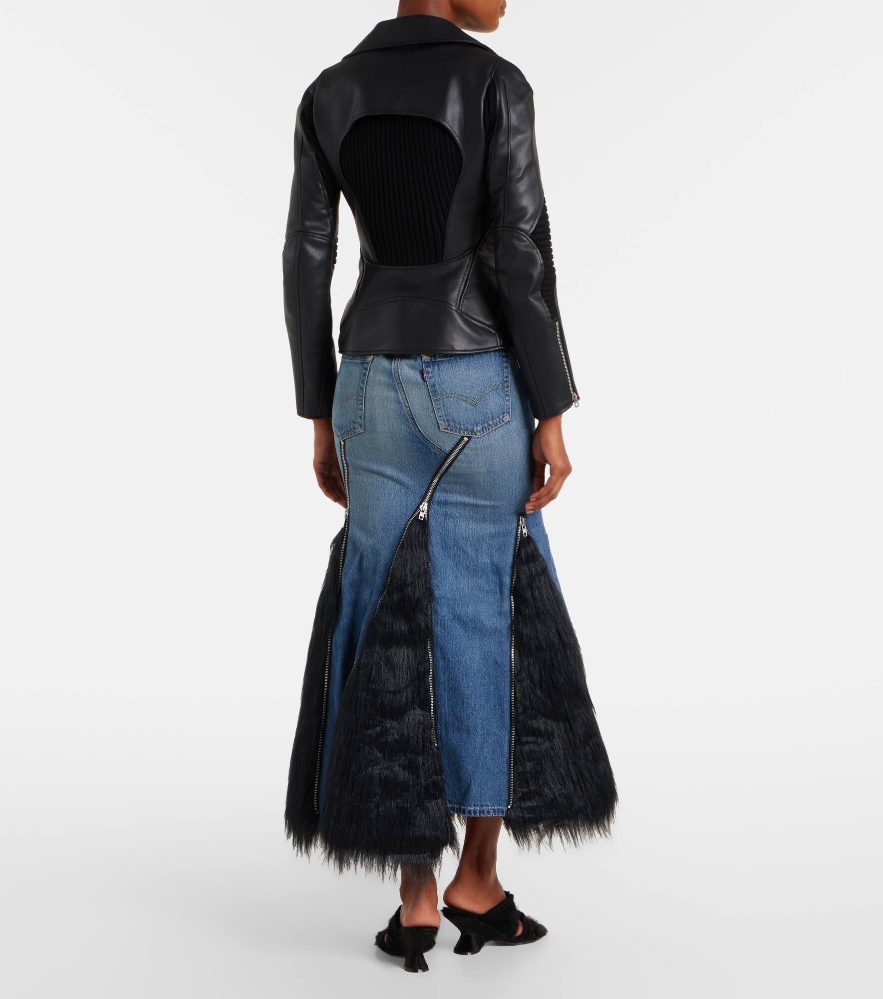 Faux leather jacket - 3