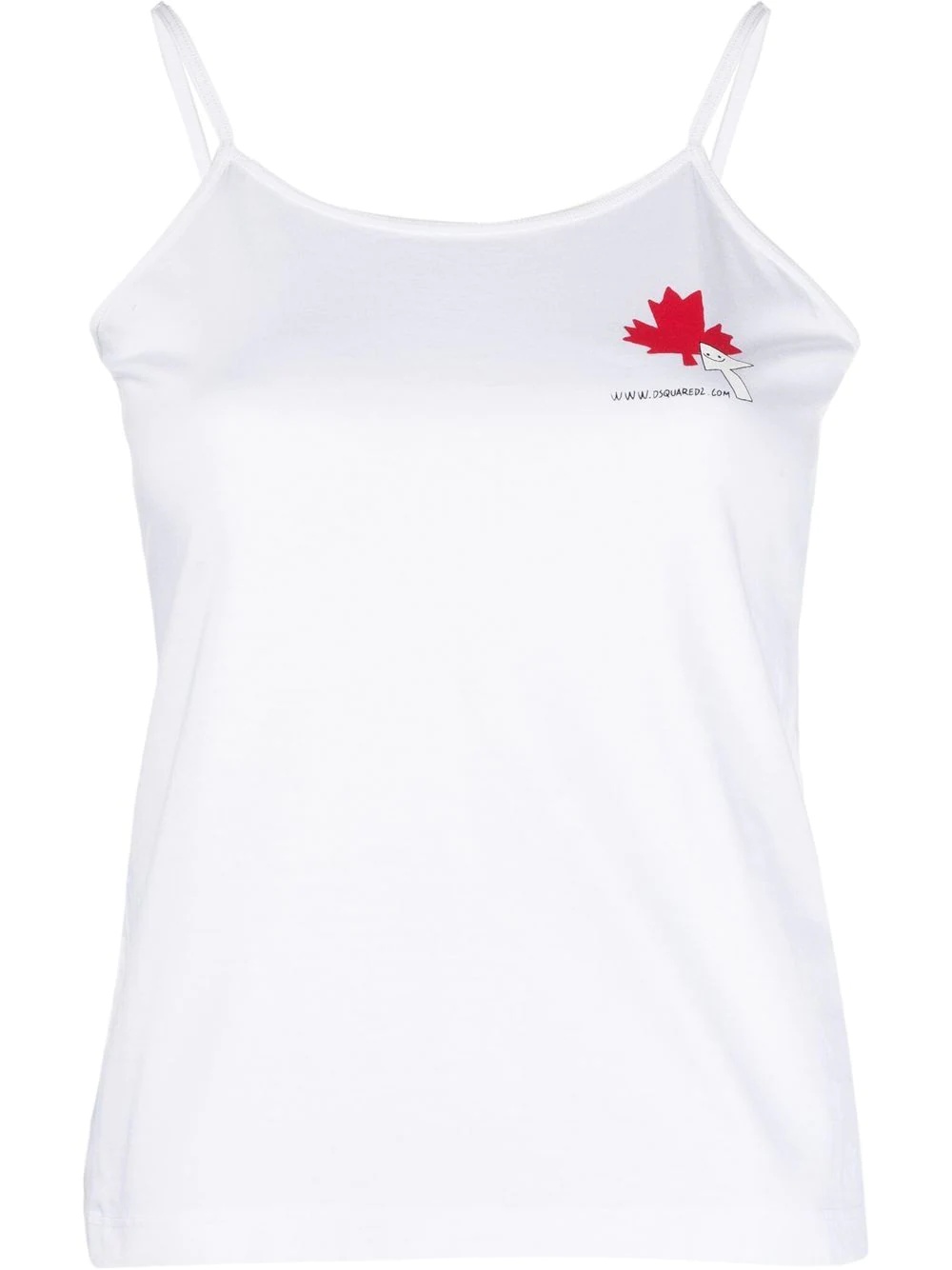 maple leaf logo-print vest top - 1