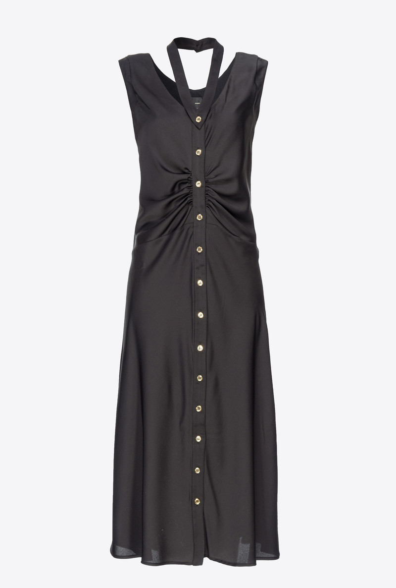 MATTE SATIN MIDI DRESS 1