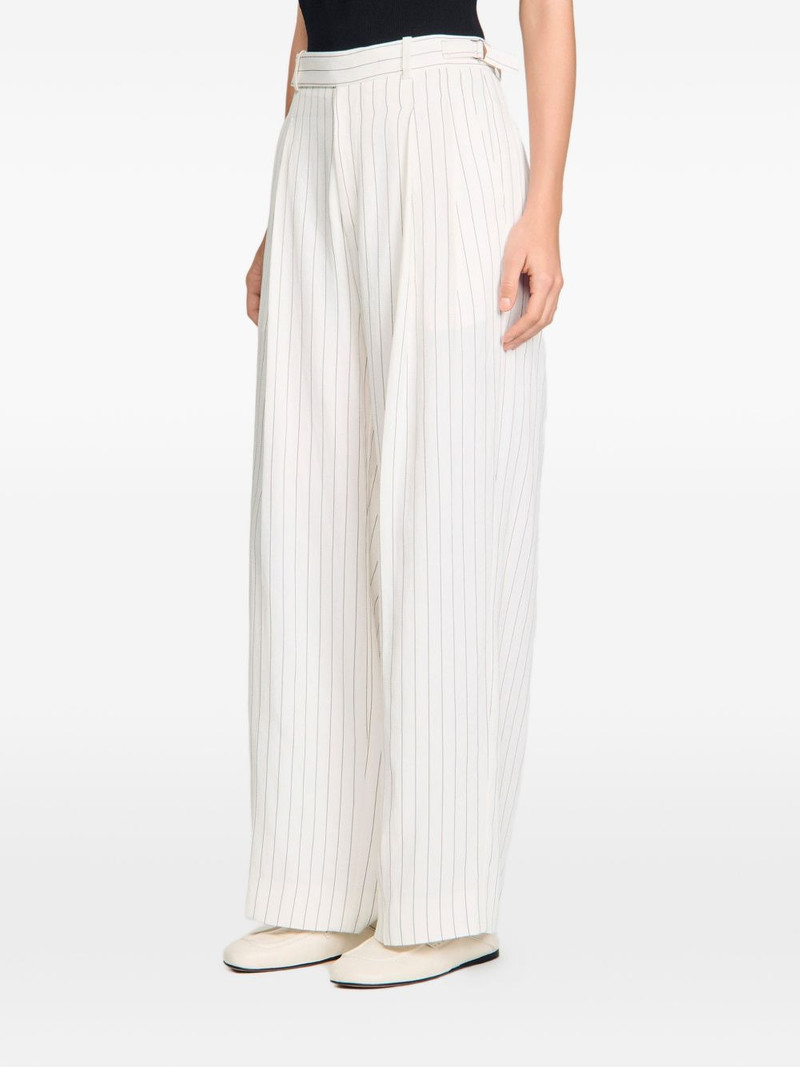 Sandro belted striped wide-leg trousers outlook