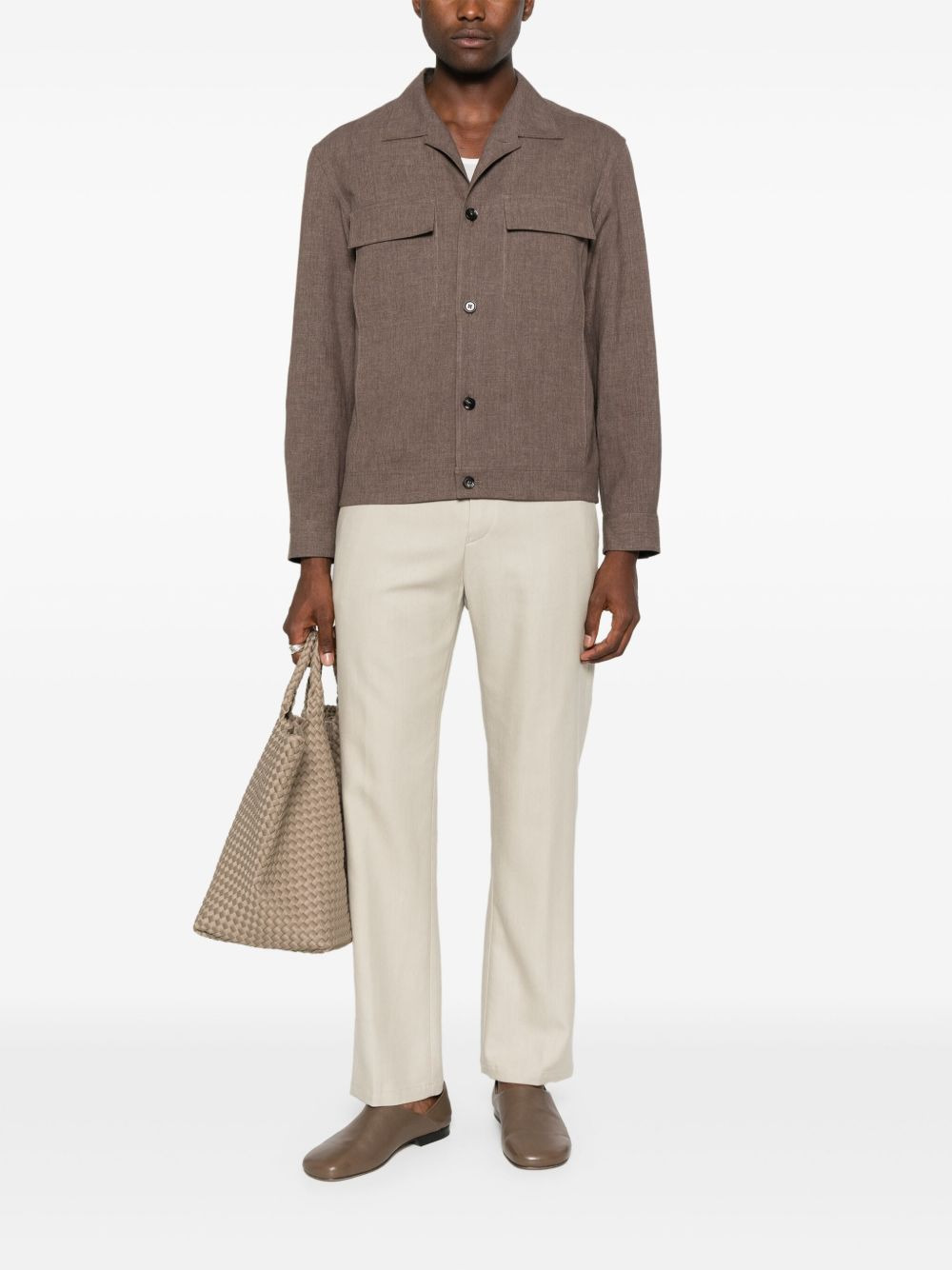 Zegna Men Linen Shirt - 4