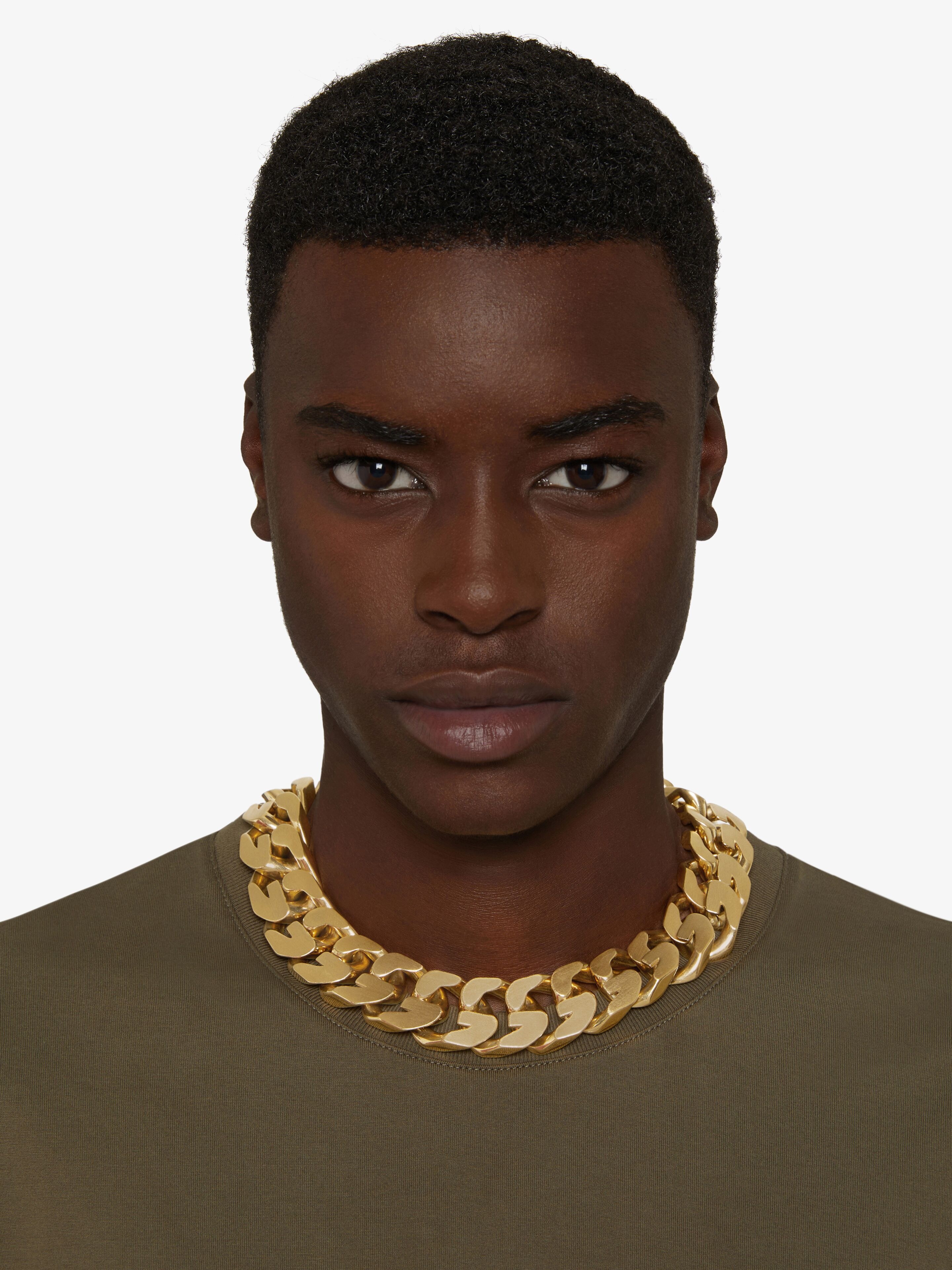 MEDIUM G CHAIN NECKLACE IN METAL - 4
