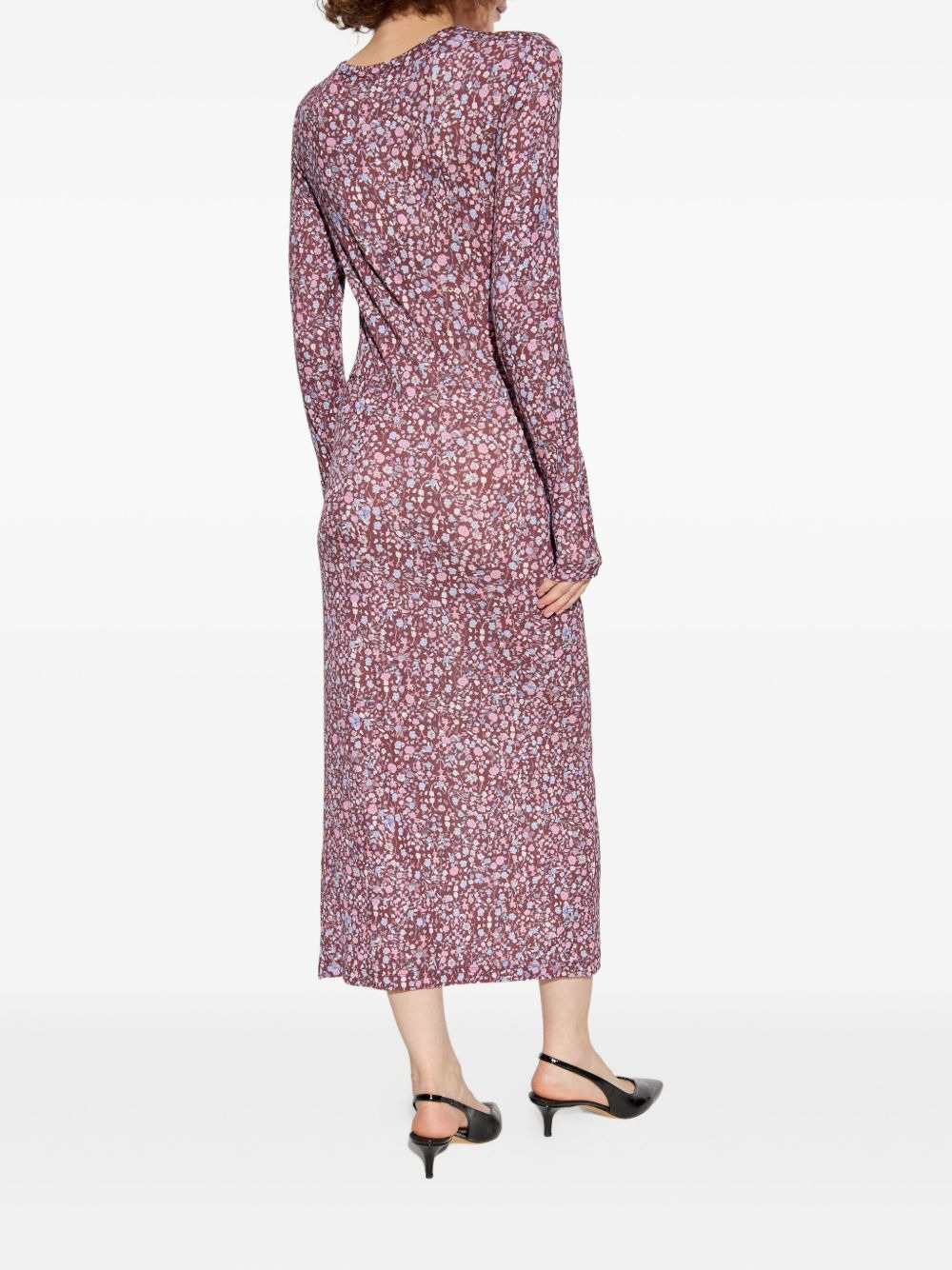 floral-print midi dress - 3