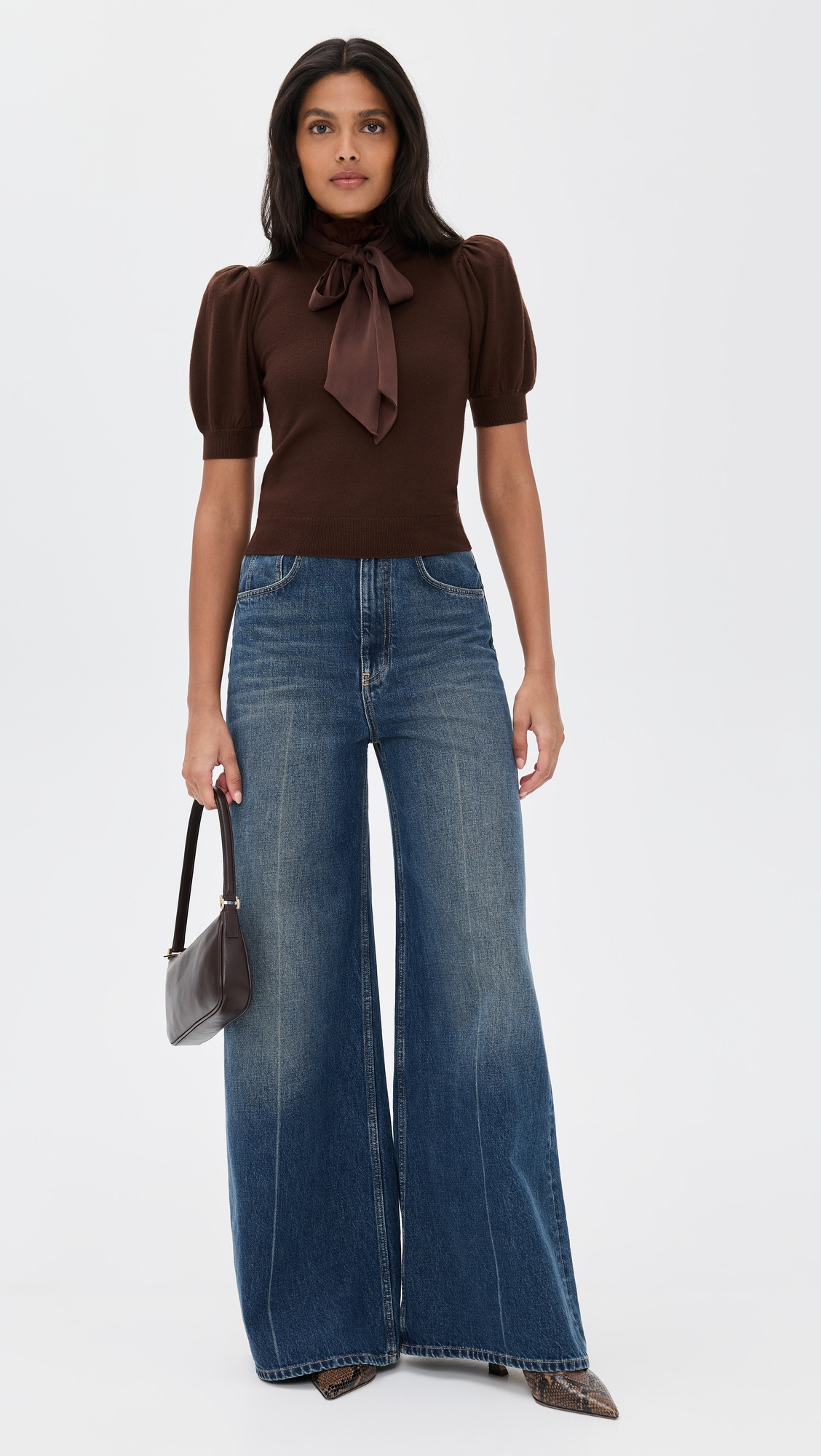 Chase Puff Sleeve Ruffle Neck Sweater - 4