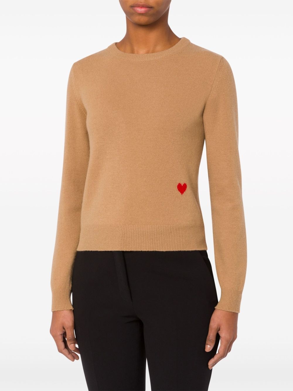 heart-motif crew-neck jumper - 2