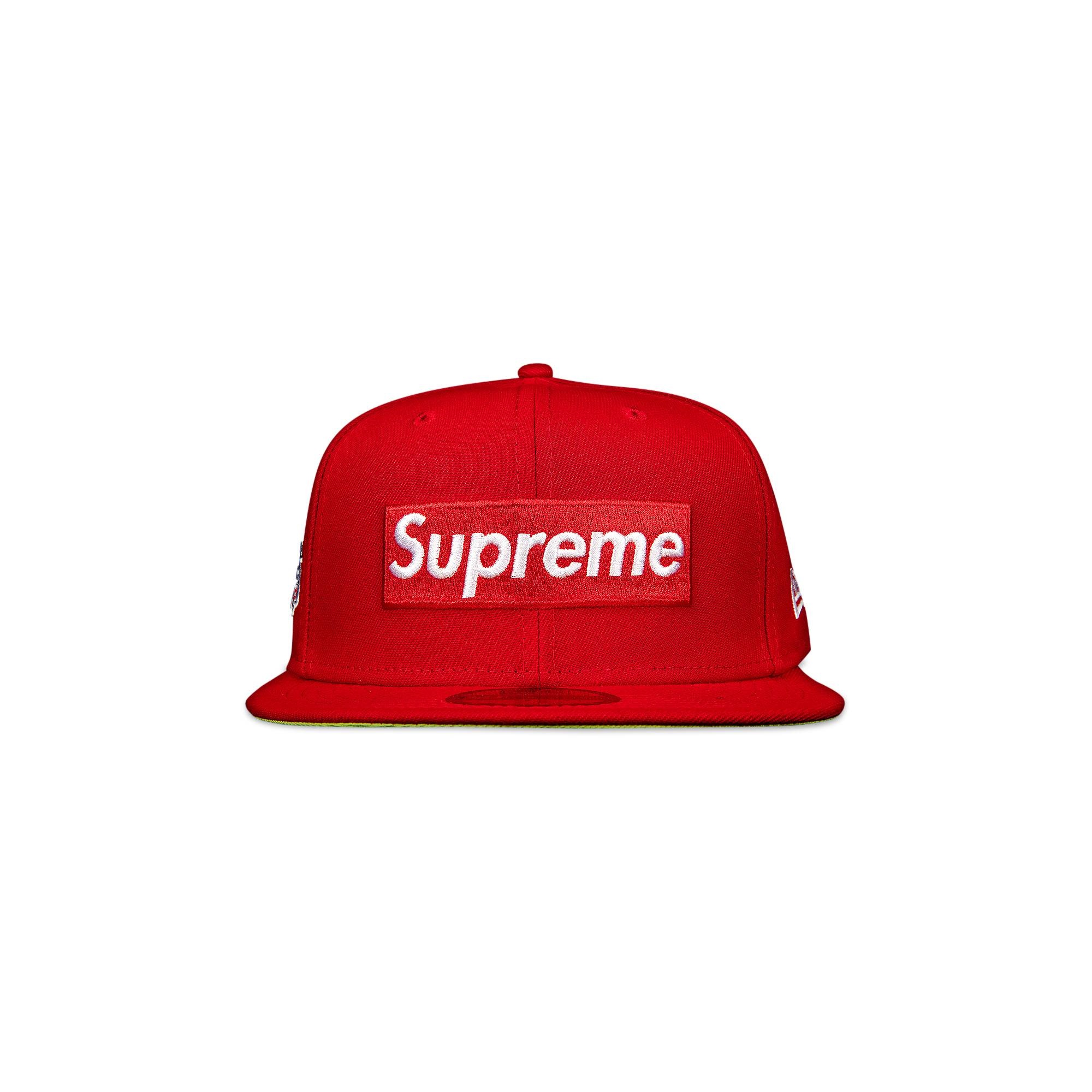 Supreme Supreme No Comp Box Logo New Era 'Red' | goat | REVERSIBLE