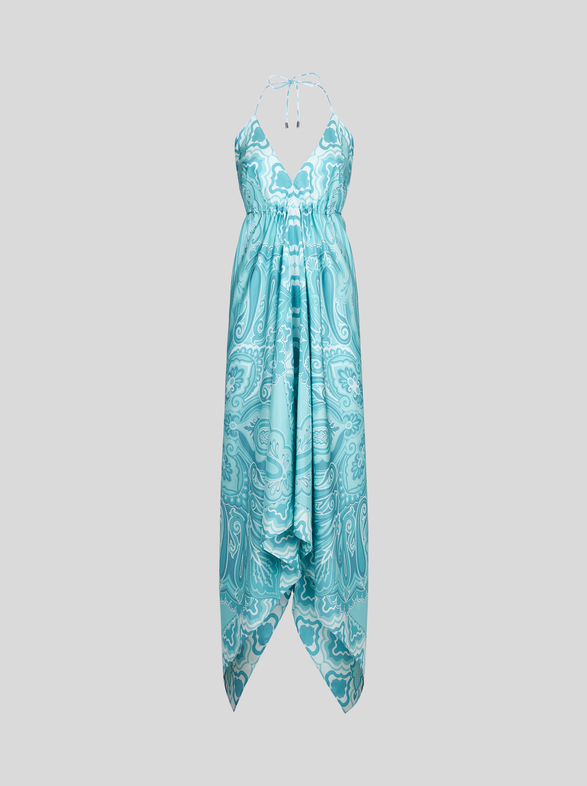 DRESS WITH TONAL PAISLEY PATTERN - 1