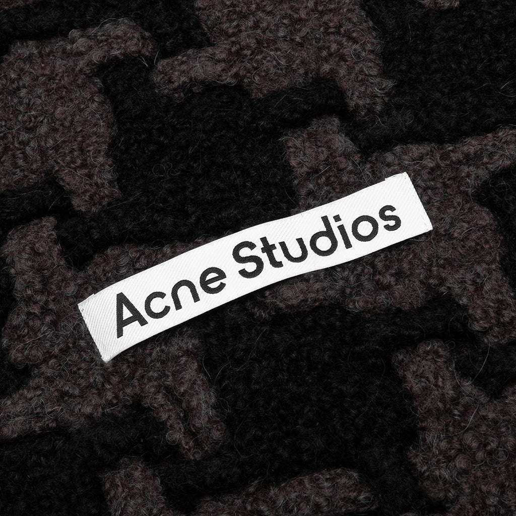 HOUNDSTOOTH SCARF - BLACK/GREY - 2