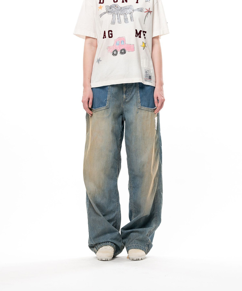 Cut-Out Pocket Denim Pants 7