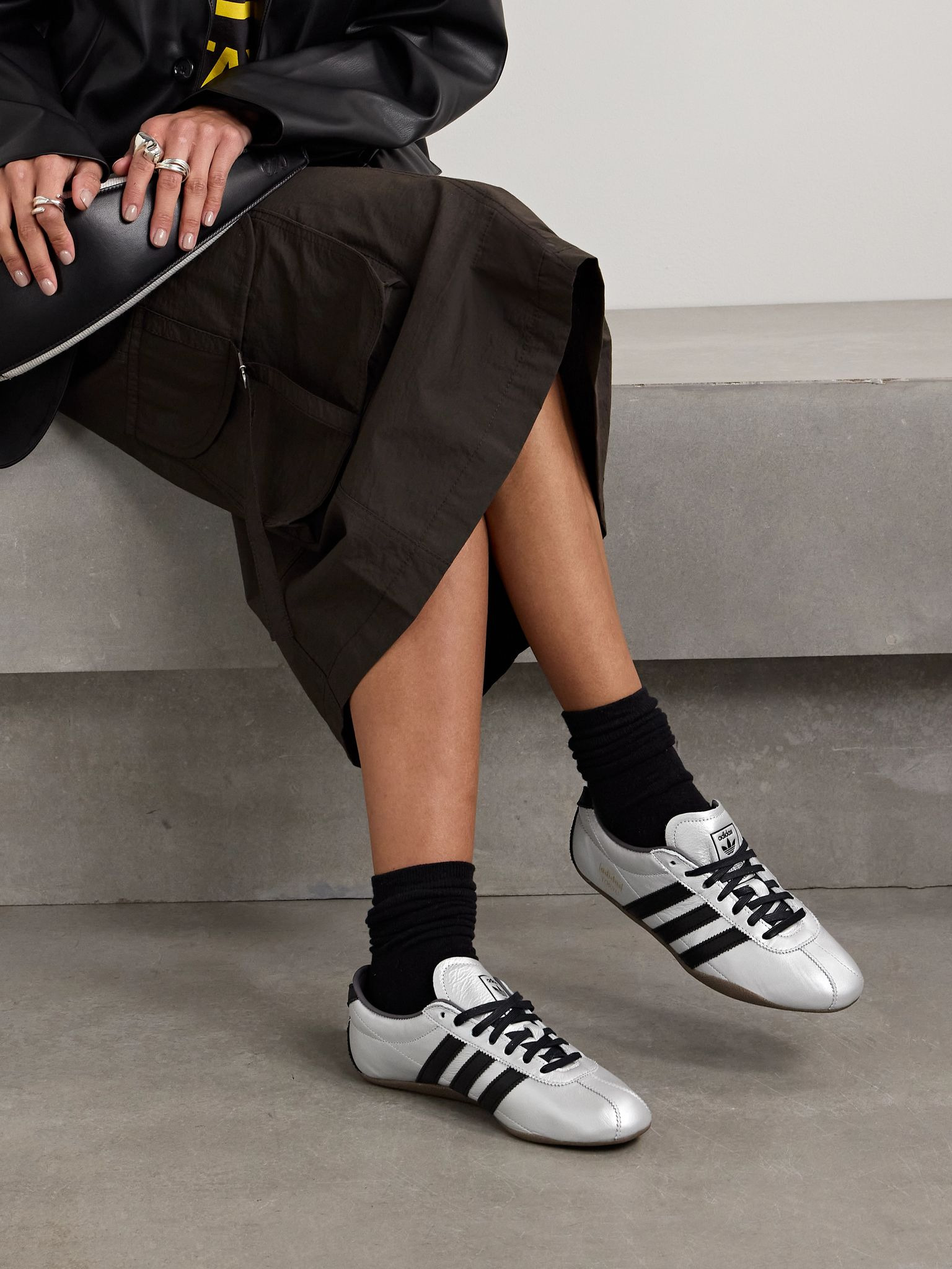 Tokyo metallic leather sneakers Silver - 2