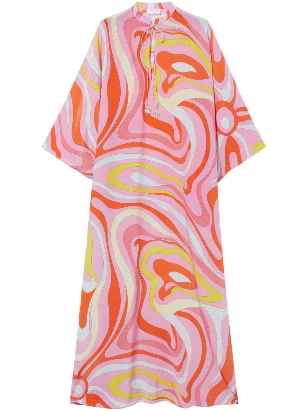 Marmo-print silk maxi dress - 1