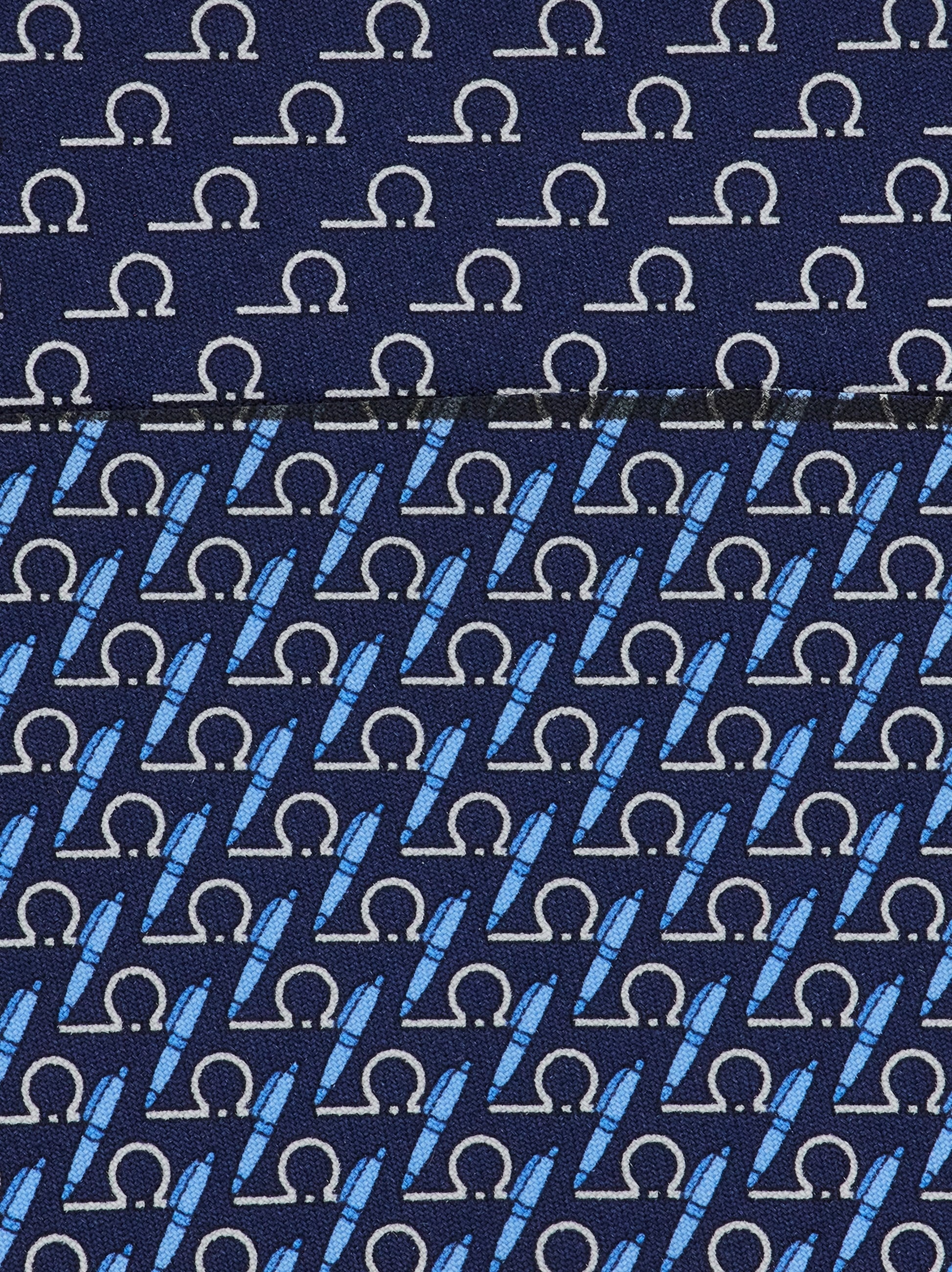 Writer print silk tie - 2