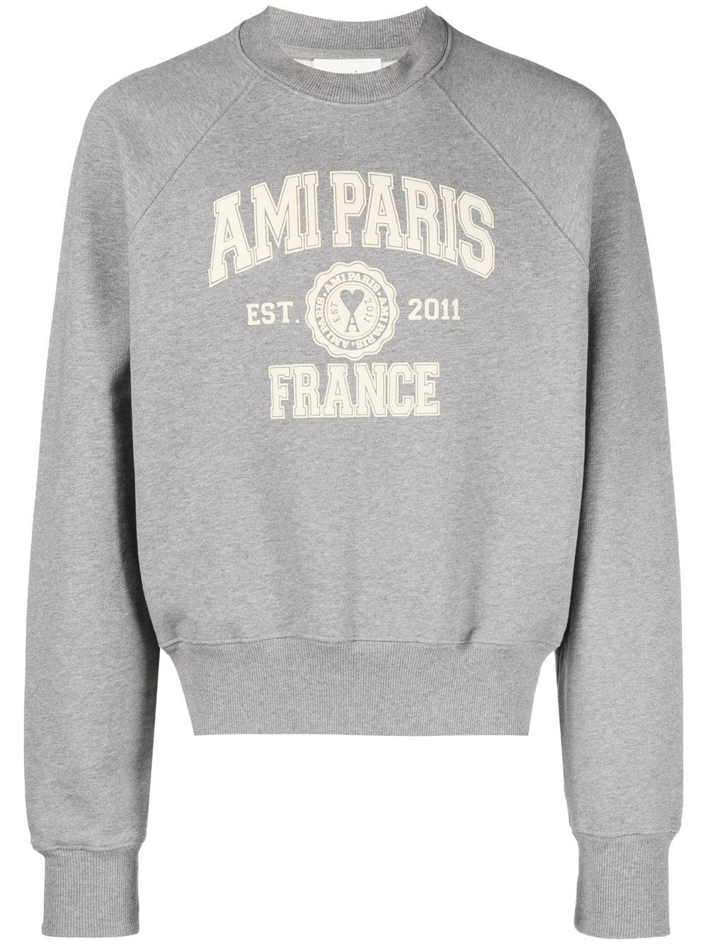 logo-print cotton sweatshirt - 1