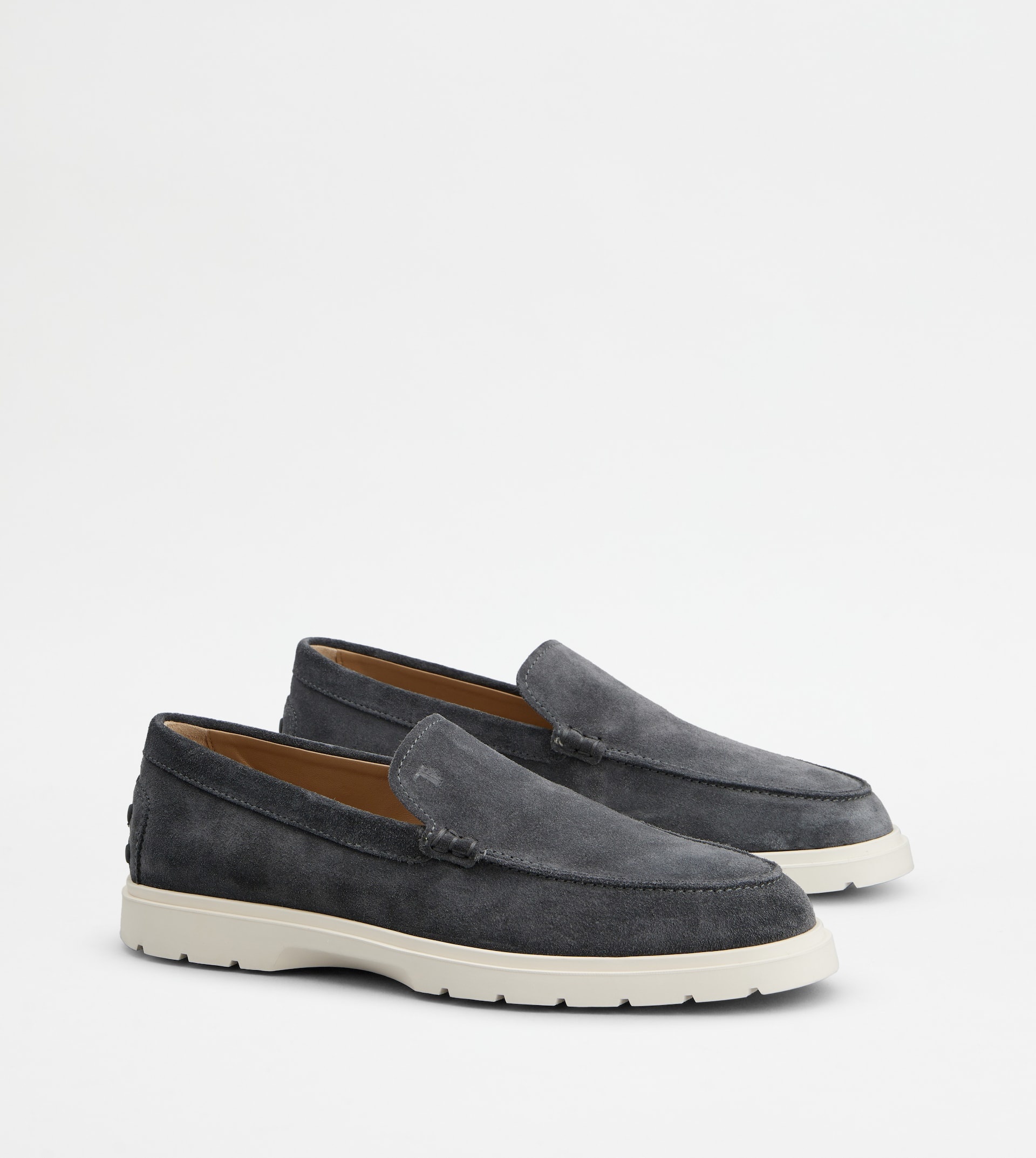 SLIPPER LOAFERS IN SUEDE - GREY - 3
