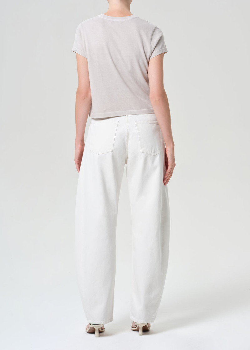 AGOLDE LUNA HIGH RISE PIECED TAPER IN CHALK WHITE outlook