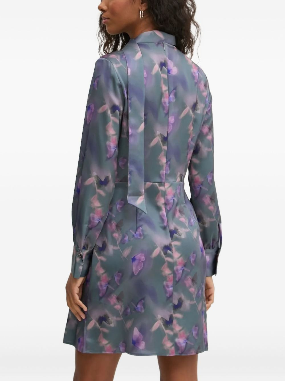 butterfly-print mini dress - 2