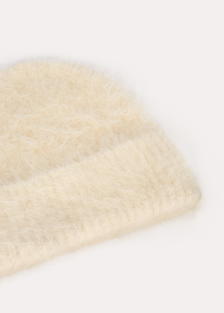 Alpaca knit beanie stone - 4