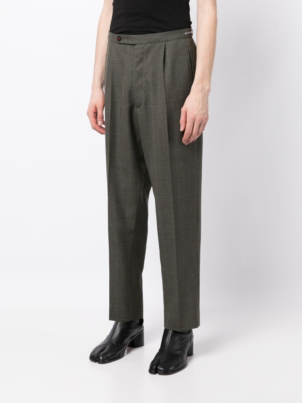 straight-leg wool trousers - 3