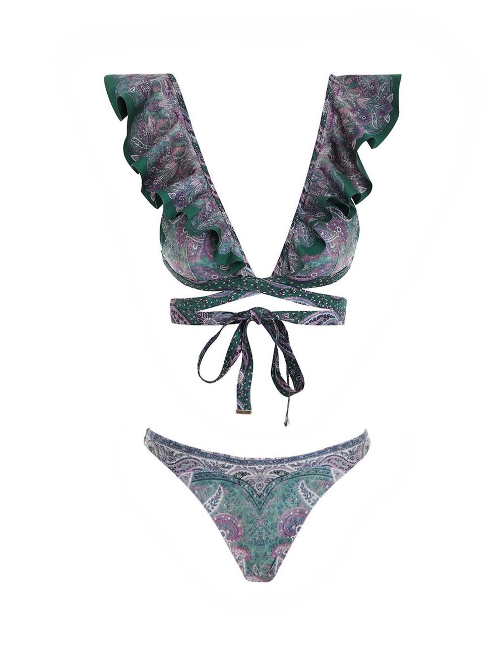 ANNEKE WRAP RUFFLE BIKINI - 1