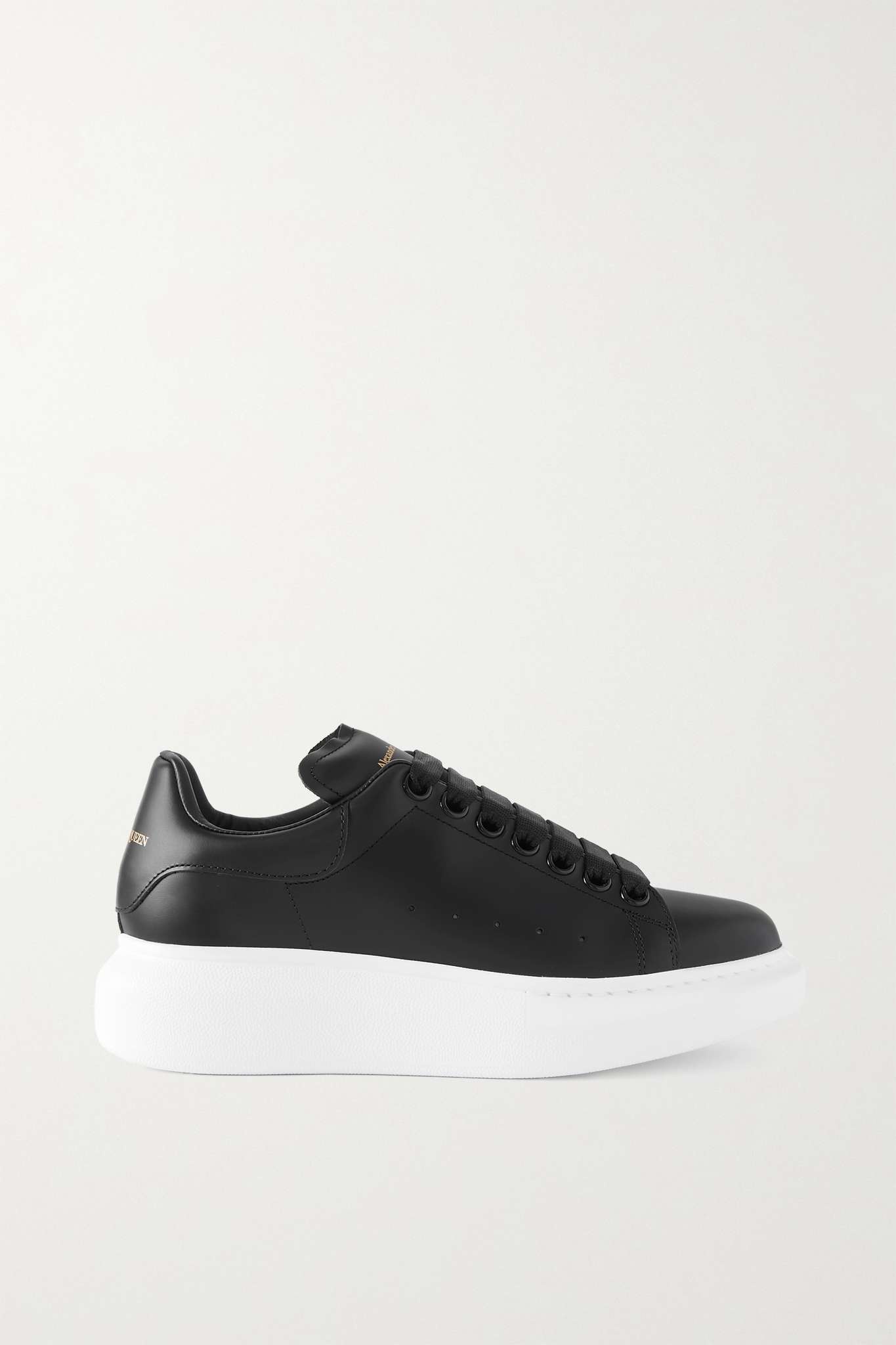 Leather exaggerated-sole sneakers - 1