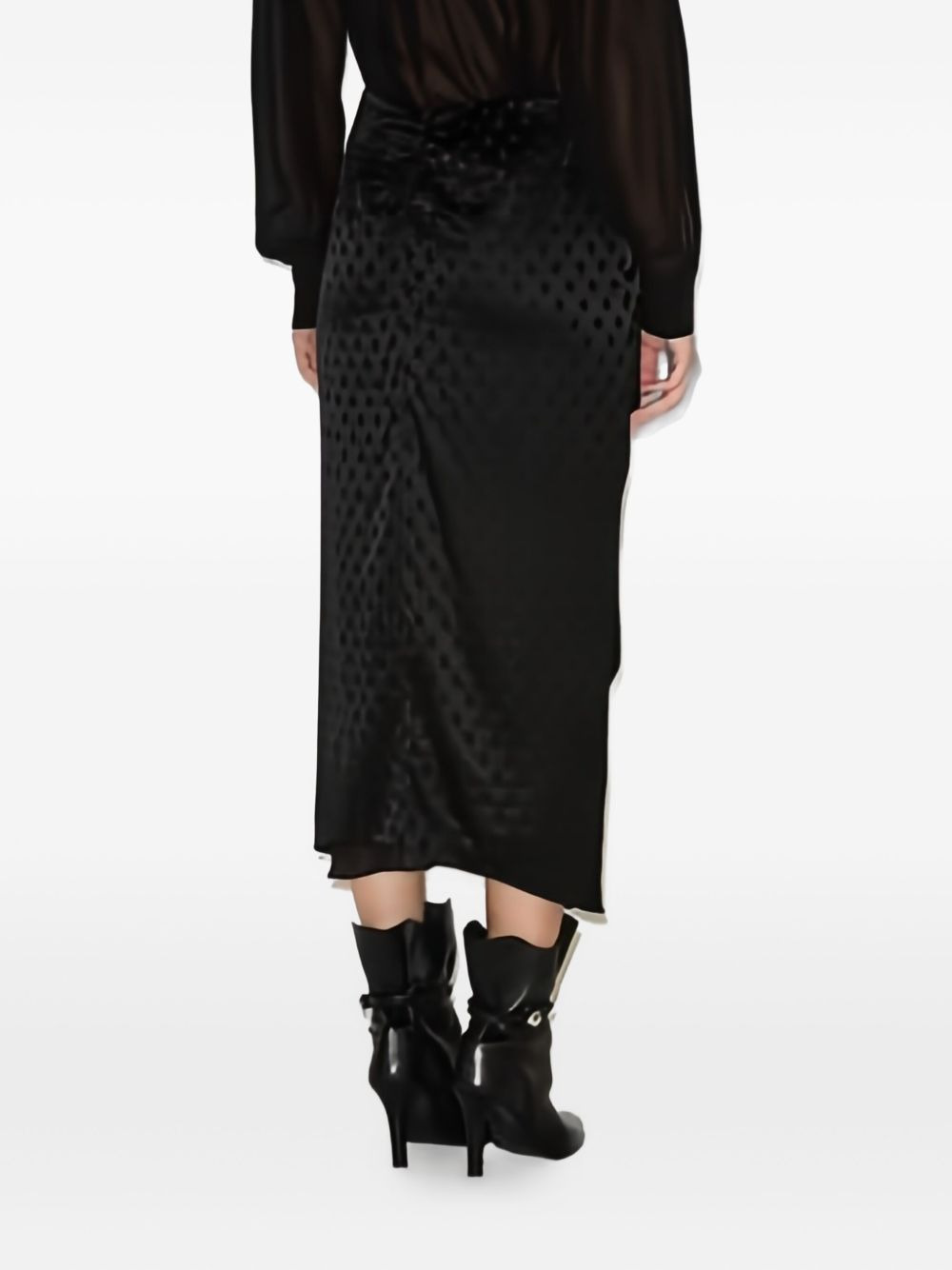 Breen polka-dot draped skirt - 4