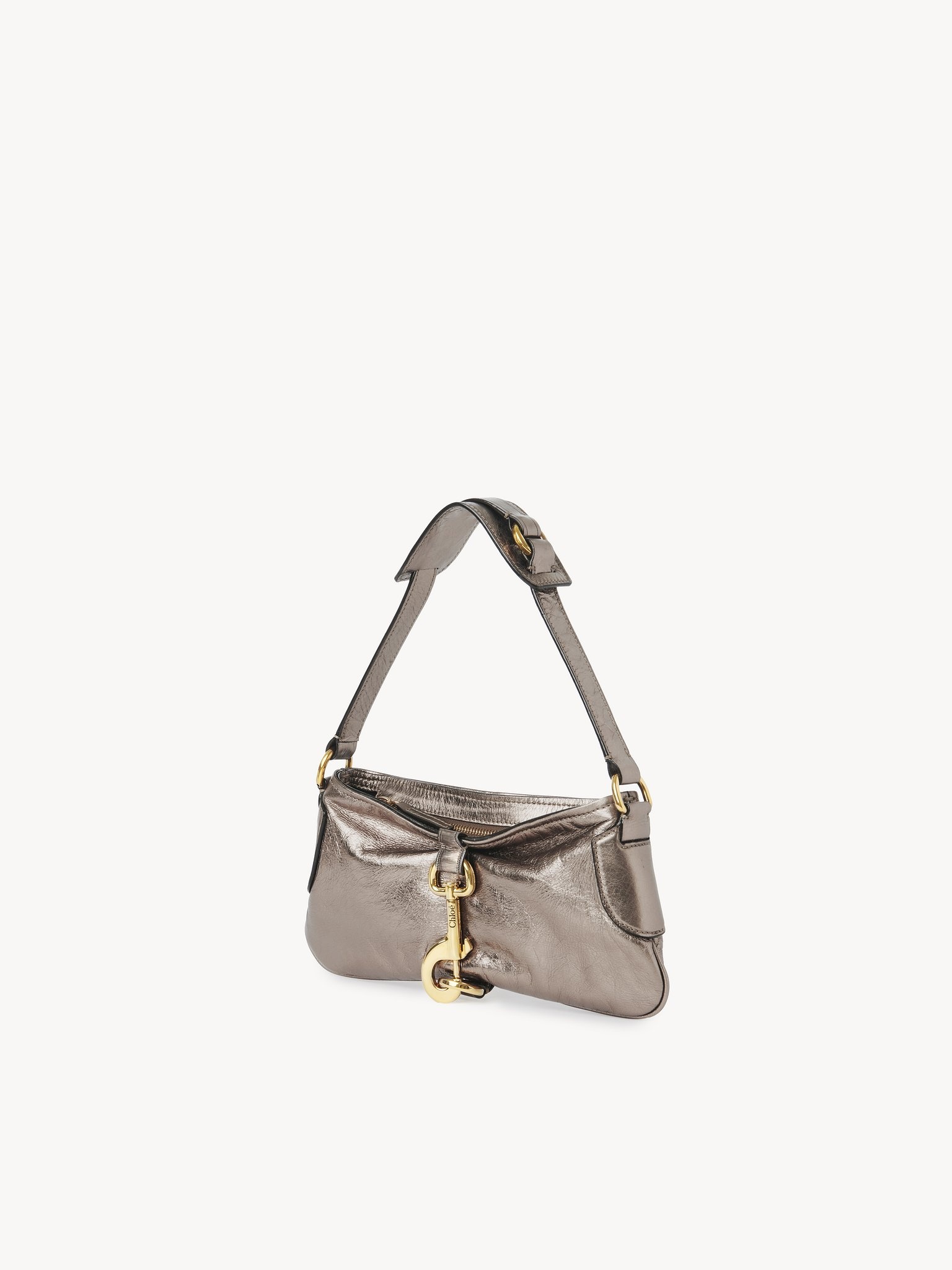 KERALA 25 SHOULDER BAG IN METALLIZED LEATHER - 3