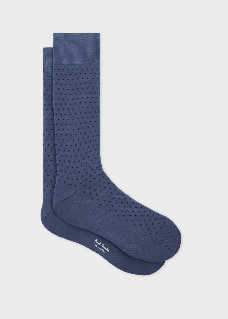 Washed Navy Polka Dot Socks 1