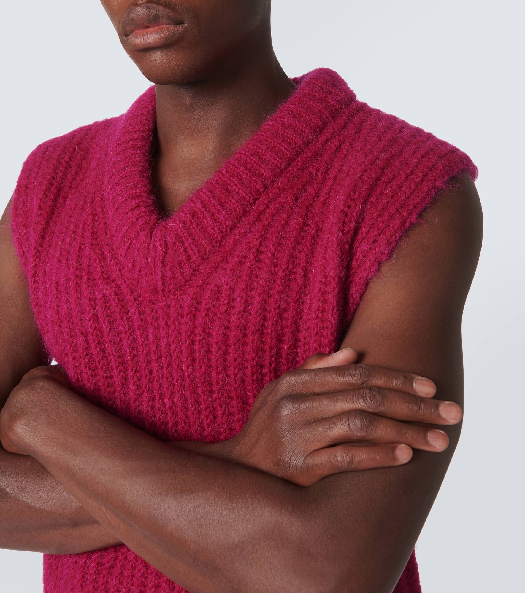 Mohair and wool sweater vest - 5