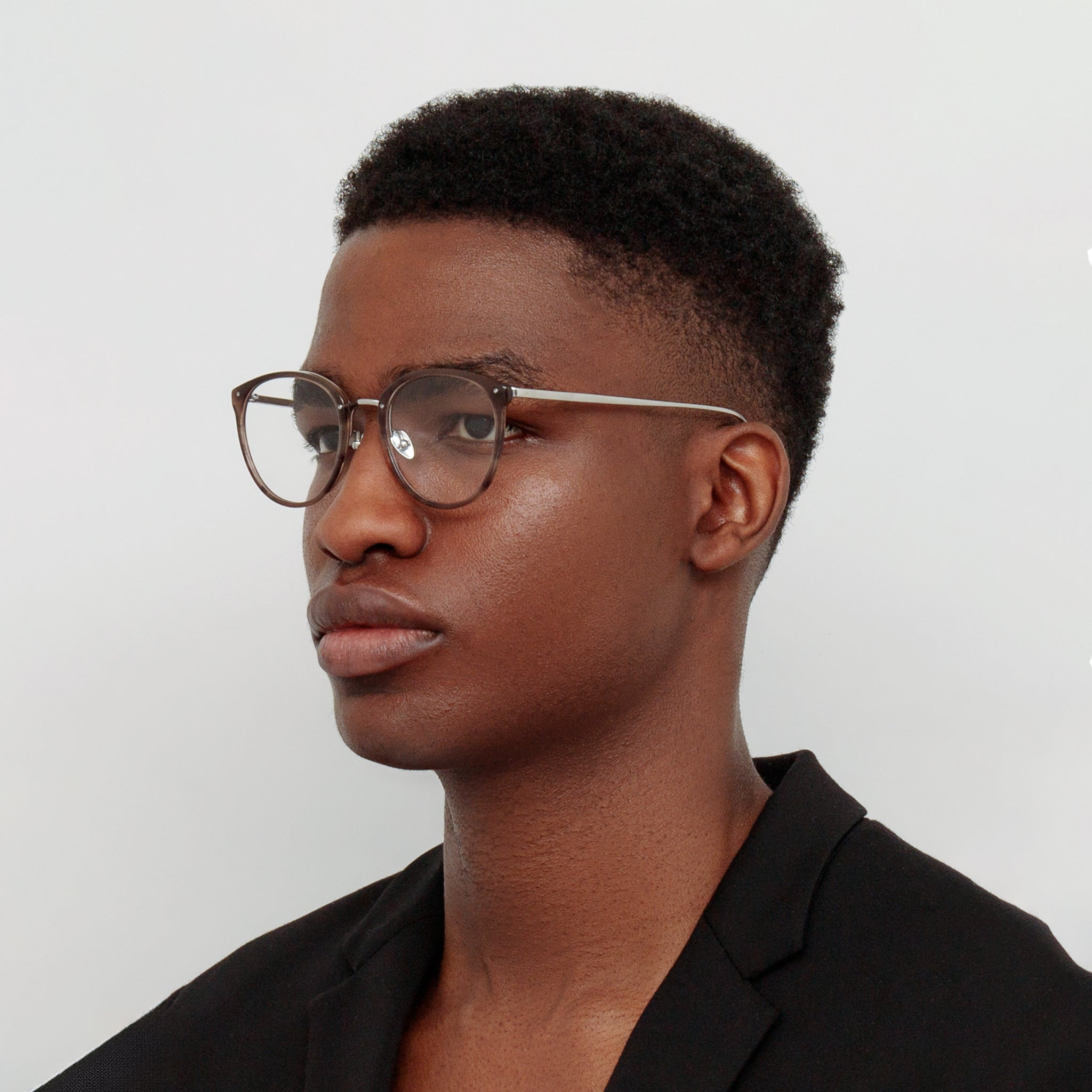 CALTHORPE OVAL OPTICAL FRAME IN GREY HORN - 4