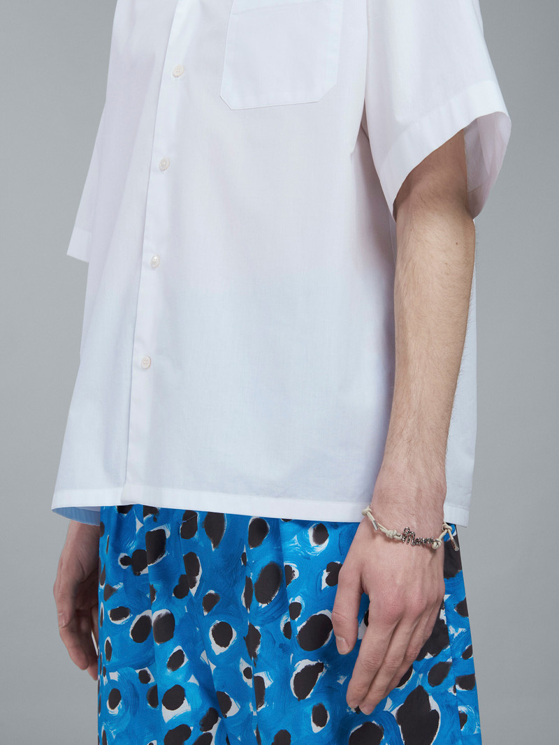 Marni WHITE LEATHER LOGO BRACELET outlook