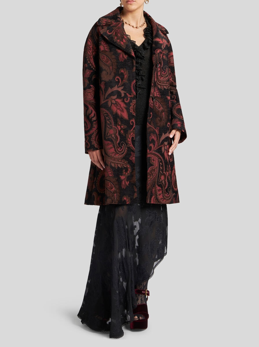 JACQUARD MIDI COAT - 3