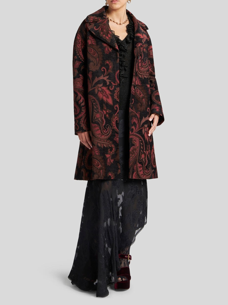 Etro JACQUARD MIDI COAT outlook