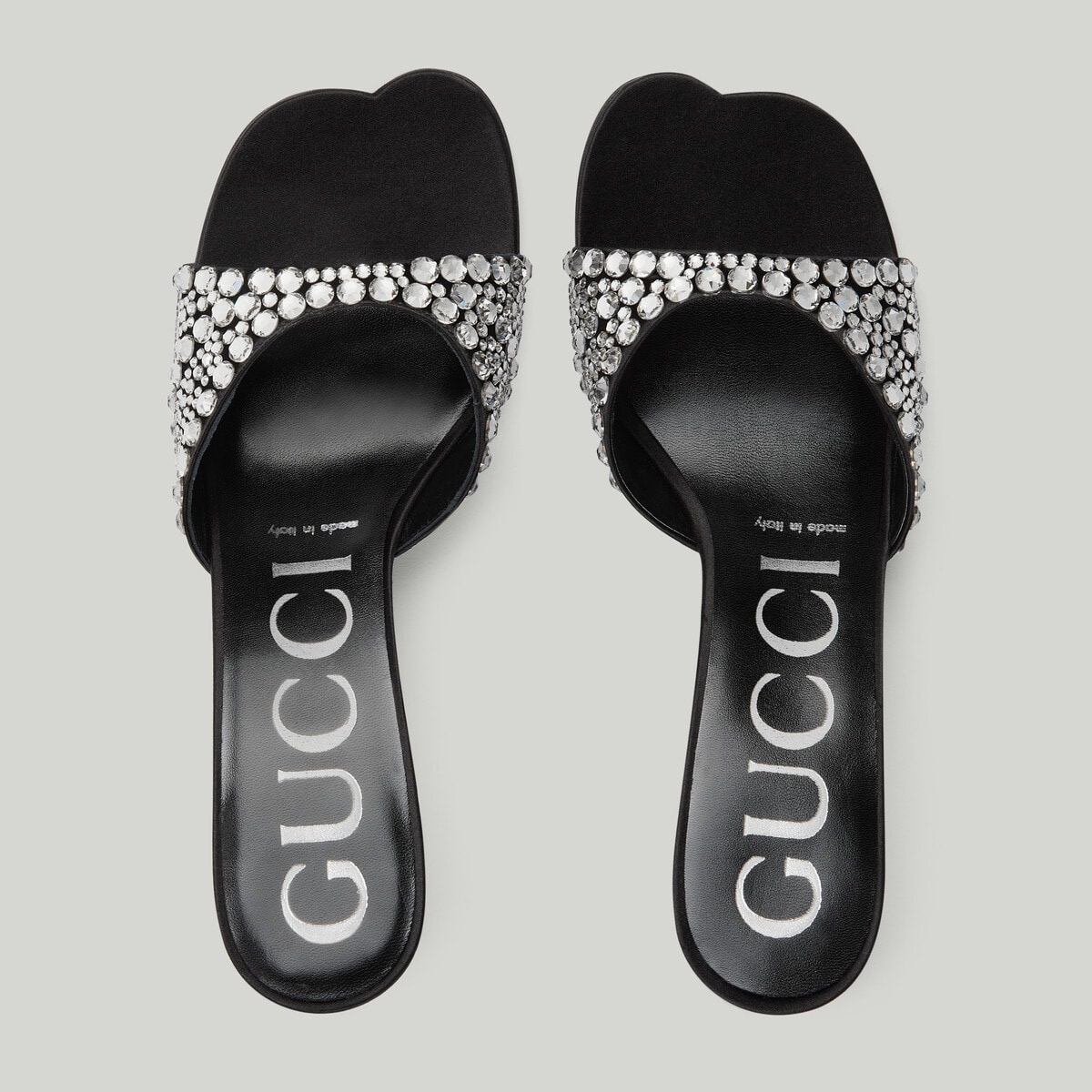Women's slide sandal with crystals - 5