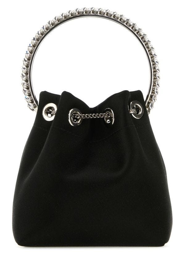 Black satin Bon Bon bucket bag - 3