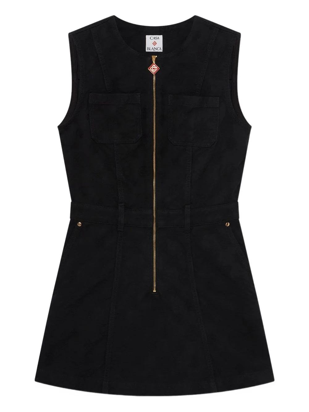 zip-pocket mini dress - 1