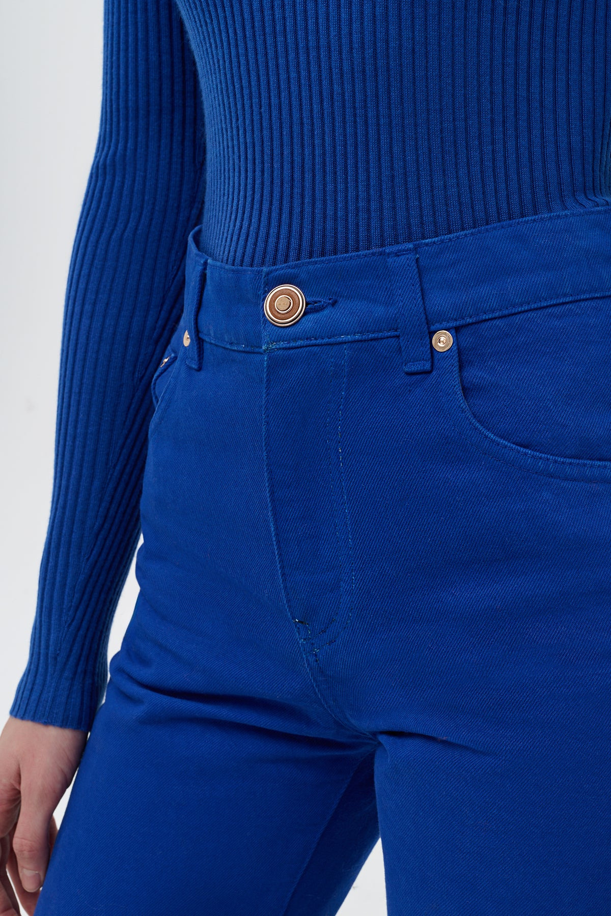Rey Straight-leg Jean in Cobalt Recycled Cotton Denim - 7