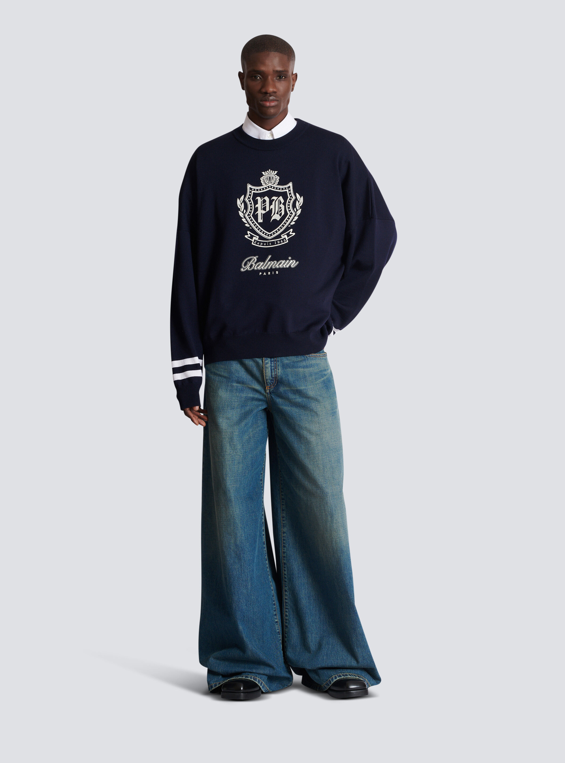 College Emblem knit jumper - 2