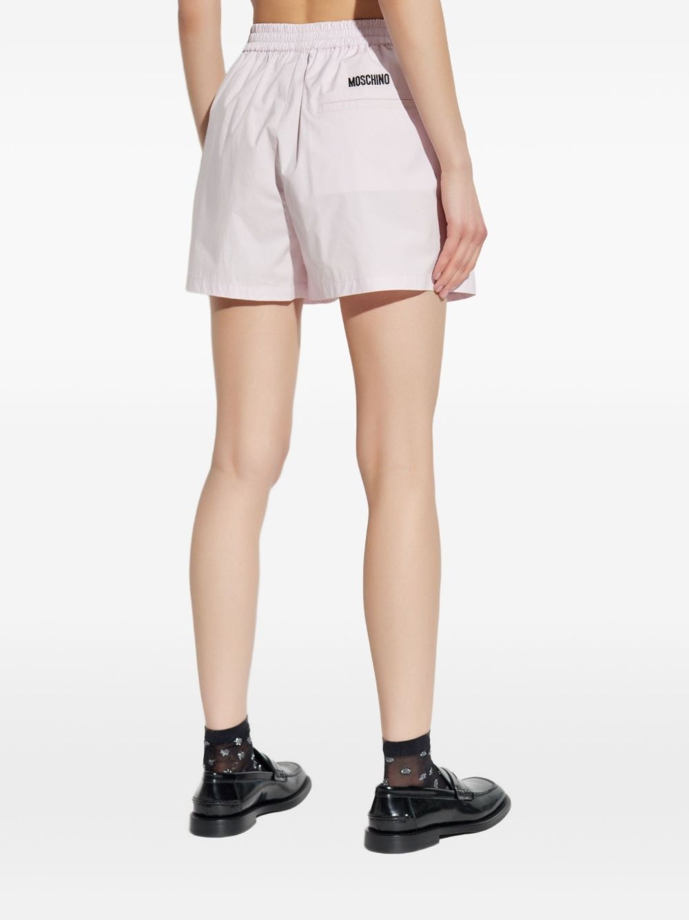 goose-embroidered shorts - 4