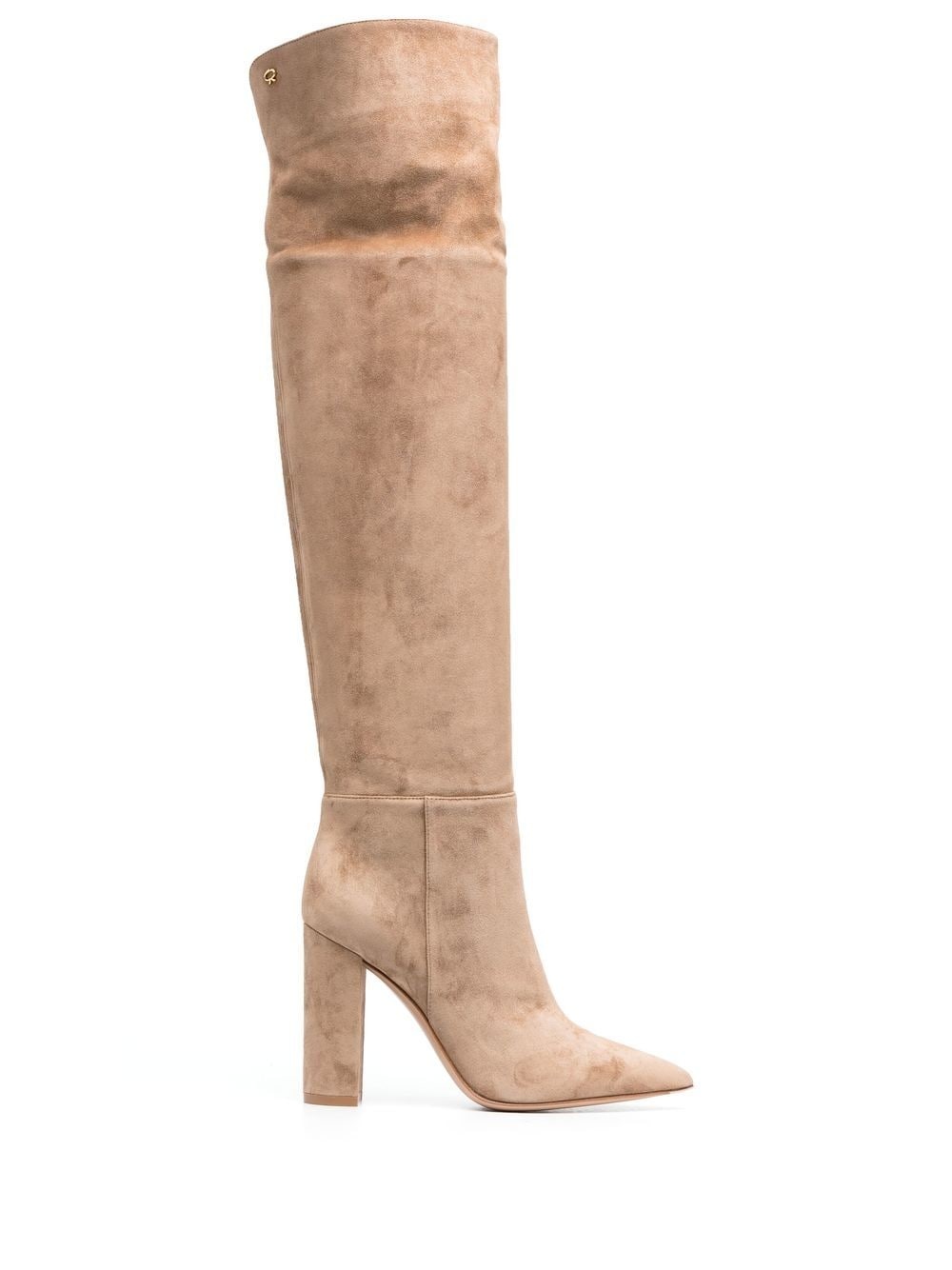 105mm pointed suede boots - 1