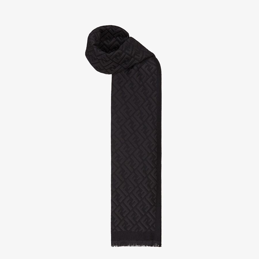 Black wool scarf - 2