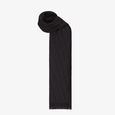 FENDI Black wool scarf outlook