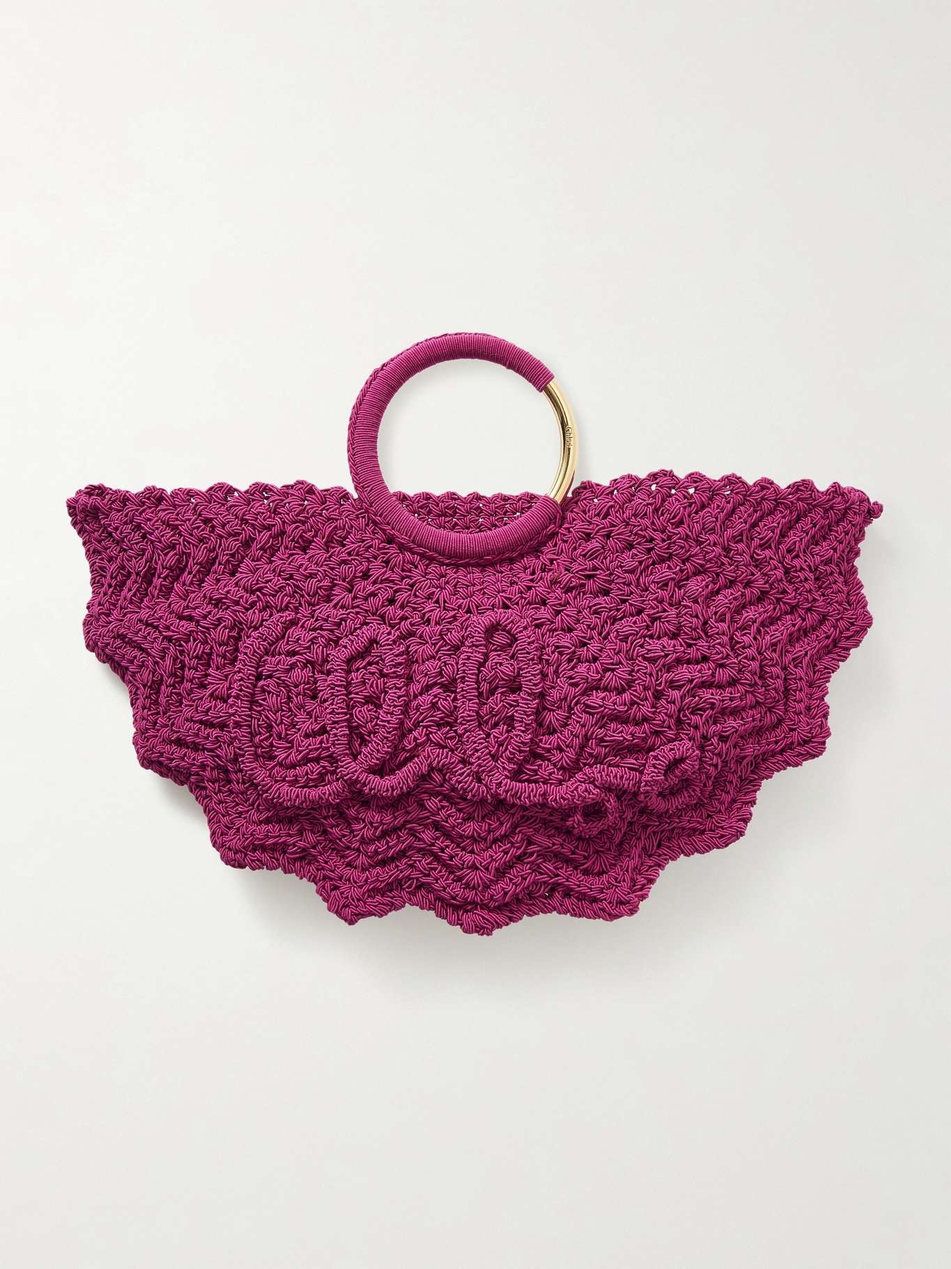 Scalloped crocheted tote Violet - 1