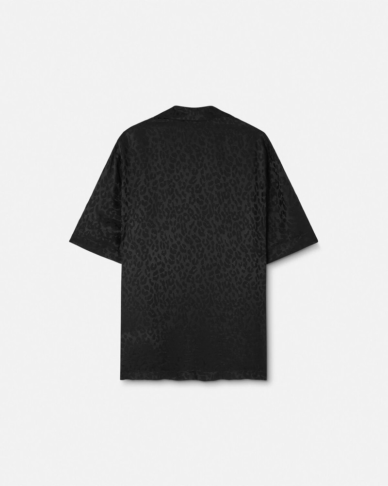 Leopard Jacquard Satin Shirt 3