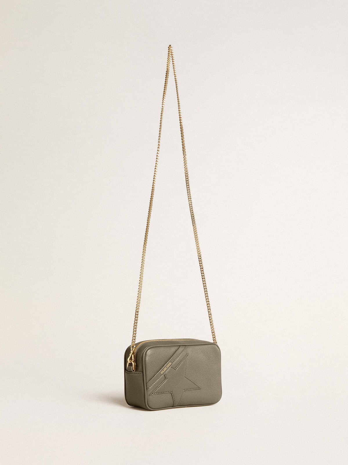 Mini Star Bag in sage-green leather with tone-on-tone star - 3