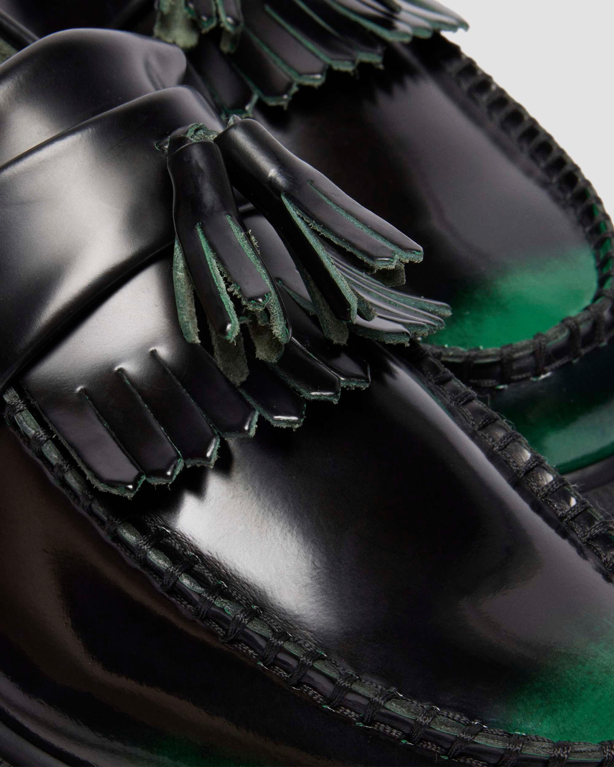 Adrian Arcadia Rub Off Leather Tassel Loafers - 3